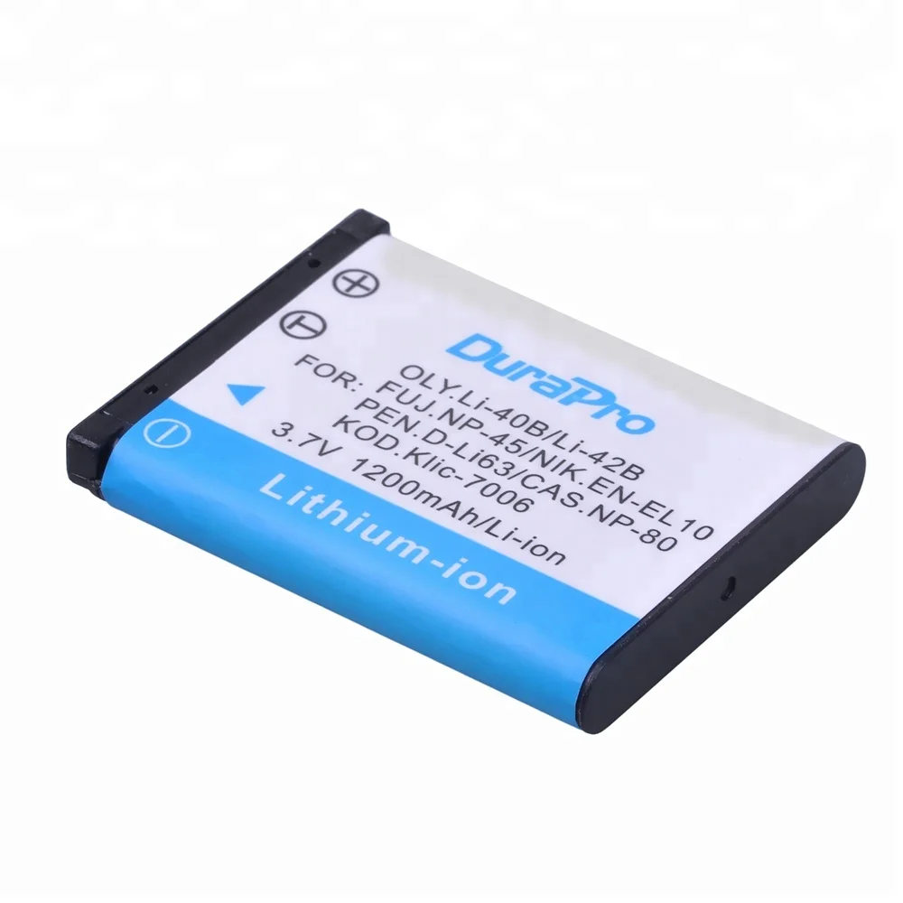
Li-40B Li40B Li-42B Li42B NP-45 EN-EL10 D-Li63 D-Li108 NP-80 Klic-7006 Camera Battery for Olympus D-630 720 725 IR-300 FE-20 150 