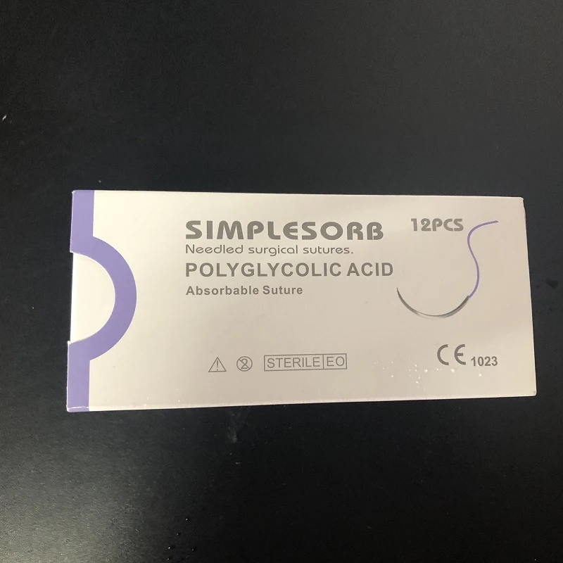 china manufacturers factory cheap prices types disposable absorbable medical pga surgical suture with needles