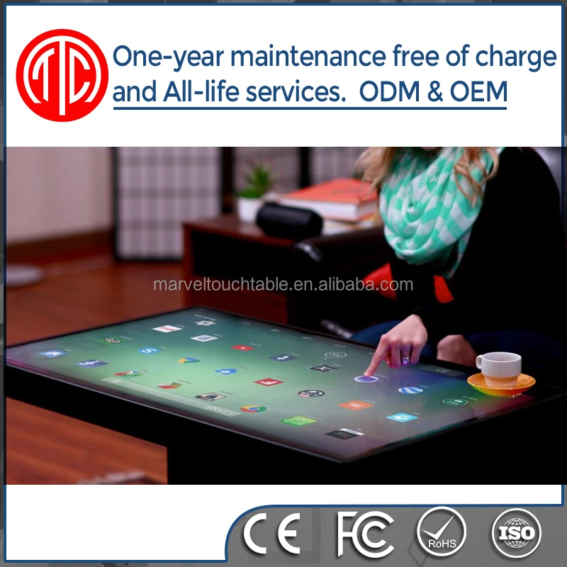 42 дюймов водонепроницаемый LCD сенсорный Настольный сети для игрового стола студийной съемки с изображением точек касания