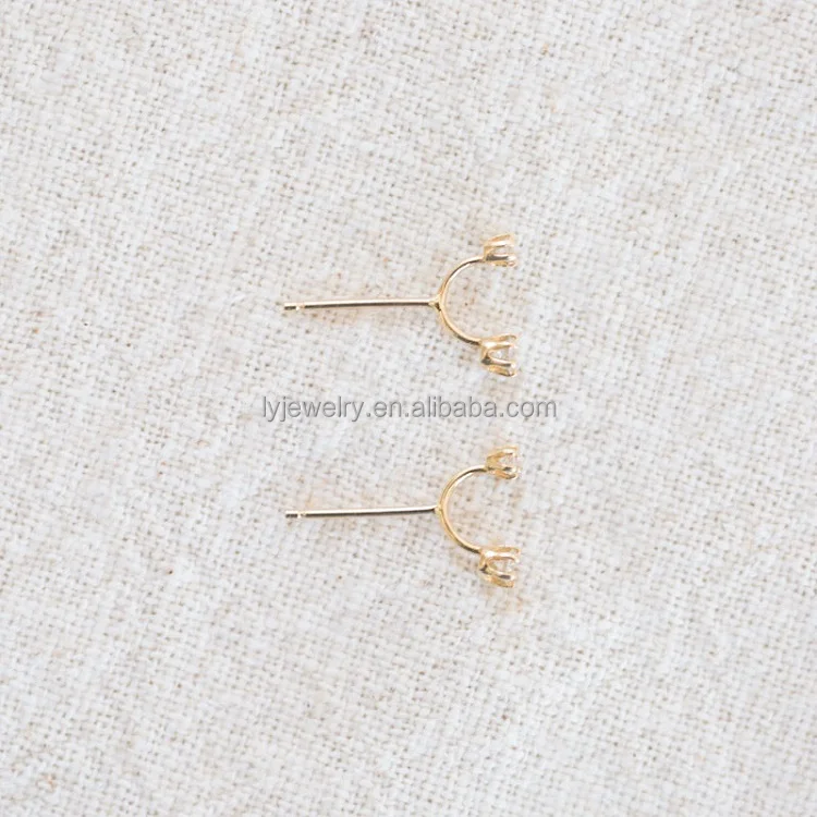 Tiny cute flower stud earrings sterling silver diamond small earrings 925