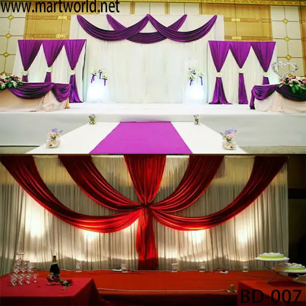 Wholesale wedding fabric backdrop chiffon drape decoration fabric curtain for event bridal shower birthday party show(BD-005)