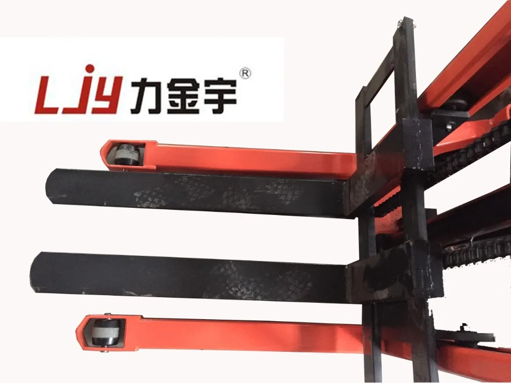 high quality 2 ton 1.6m hand pallet truck manual hydraulic stacker