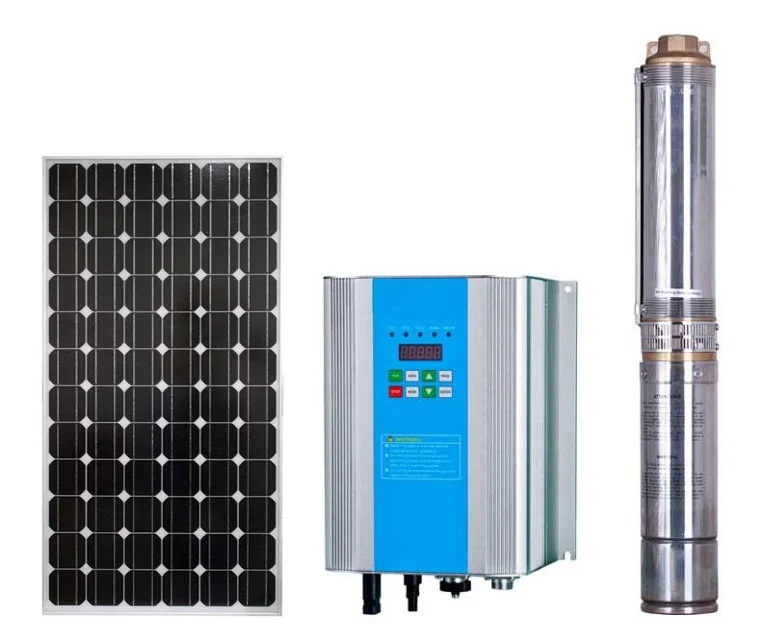 1hp солнечный насос глубокий погружной насос с инвертором солнечной энергетической системы