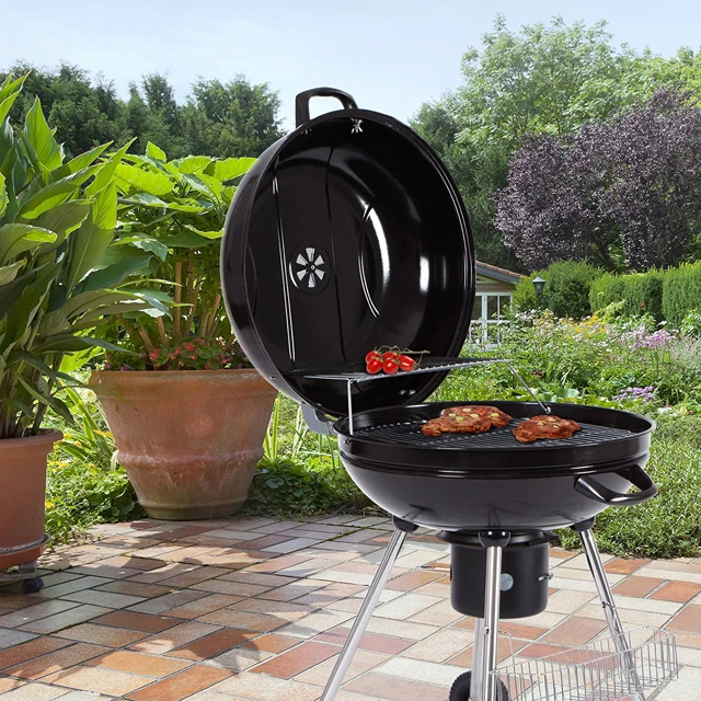 New Design Removable charcoal bbq grills Kettle Grill with Wheels