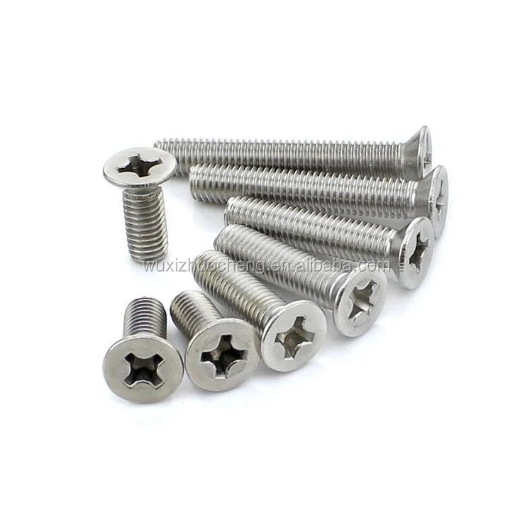 gold supplier stainless steel m7 countersunk head screw csk  flat head machine screw price
