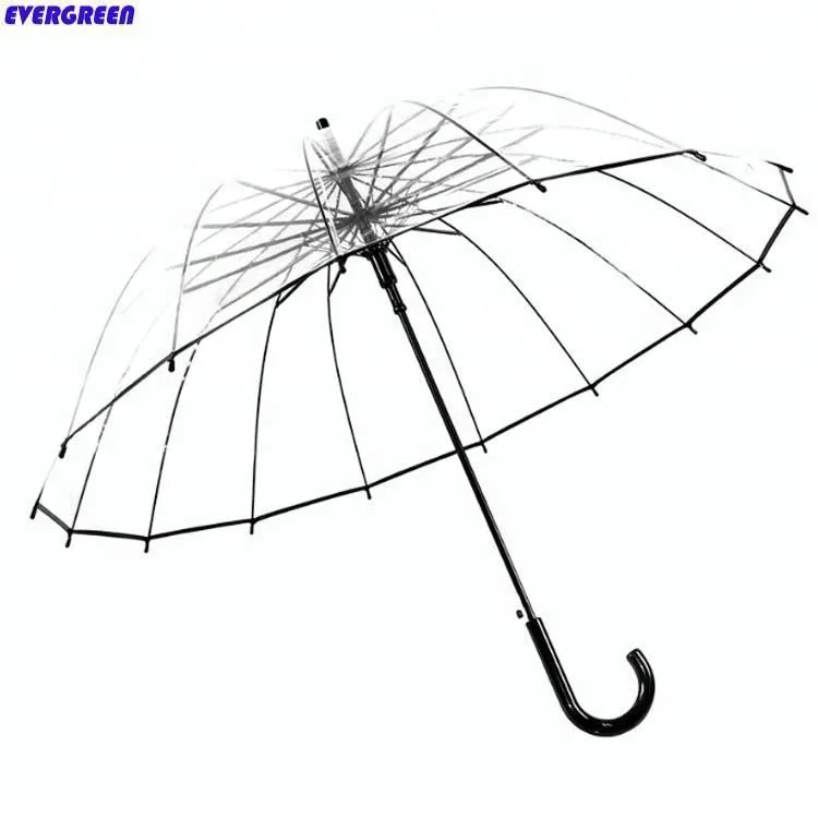 
Promotional transparent umbrella white clear umbrella 