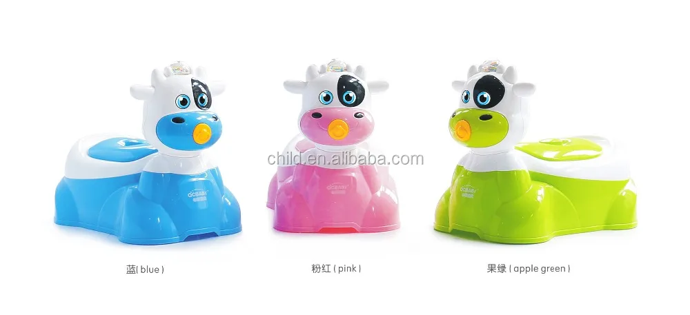 
PP musical baby potty with wheels,portable toilet with lid 