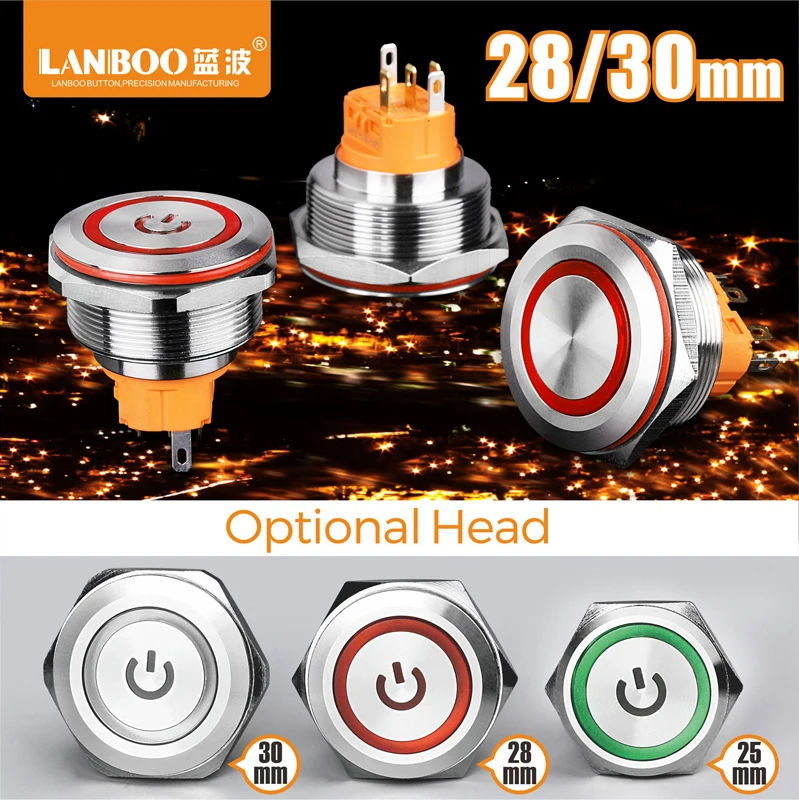 Схема двери переключателя с одним и двумя полюсами DPDT, 30 мм