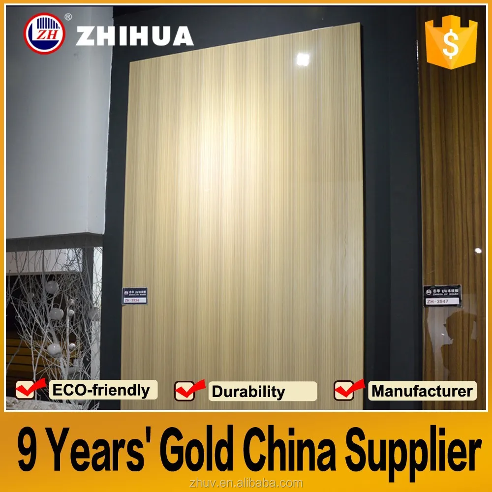 Высокоглянцевый УФ МДФ ZH с блестящими точками для кухонного шкафа