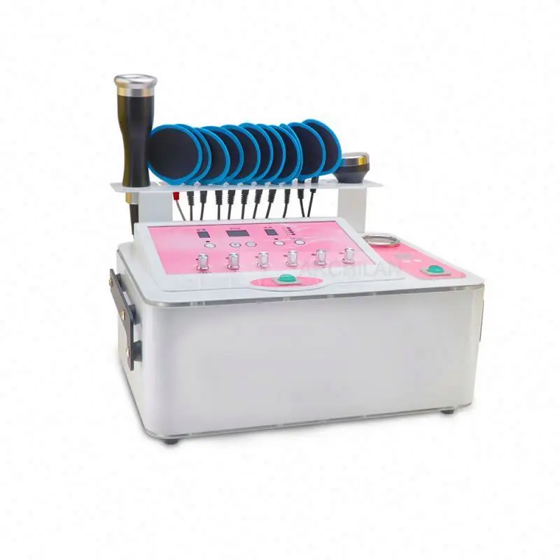 3in1 Ultrasonic cure ems beauty instrument lymphatic drainage vacuum therapy machine