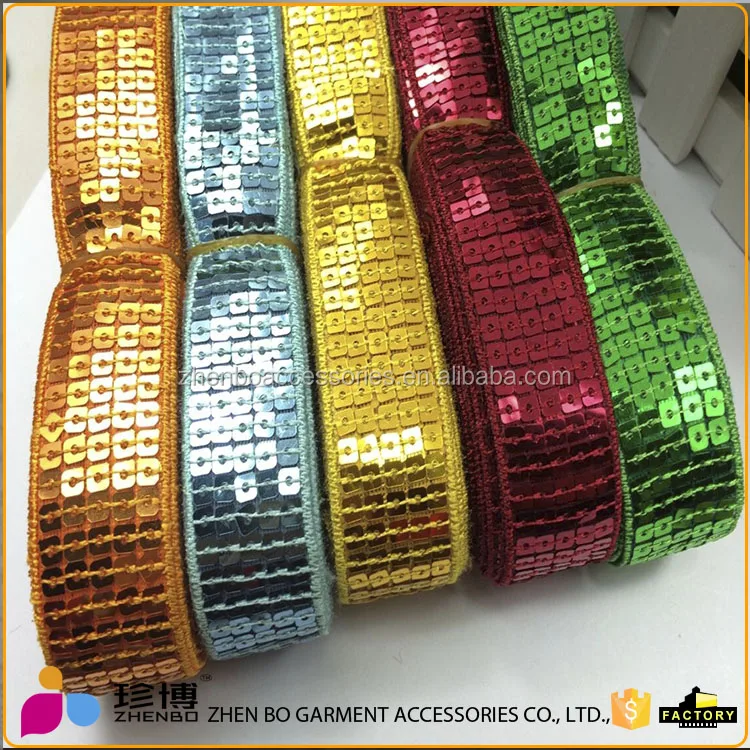 Zhenbo Wholesale Square Ribbon/Fabric Beauty Beads Sequins Lace Fabric