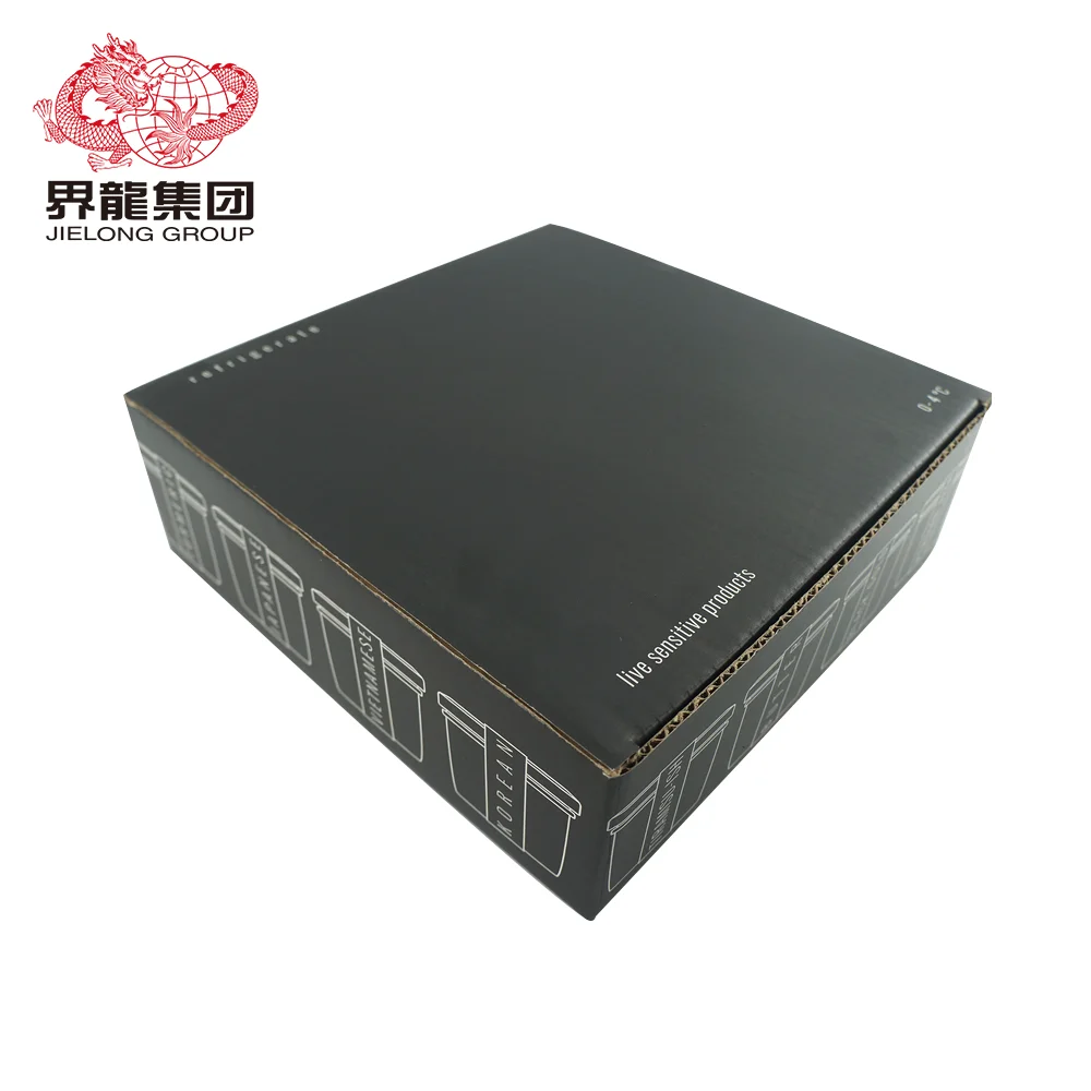 Заводская цена черная коробка гофрированной бумаги