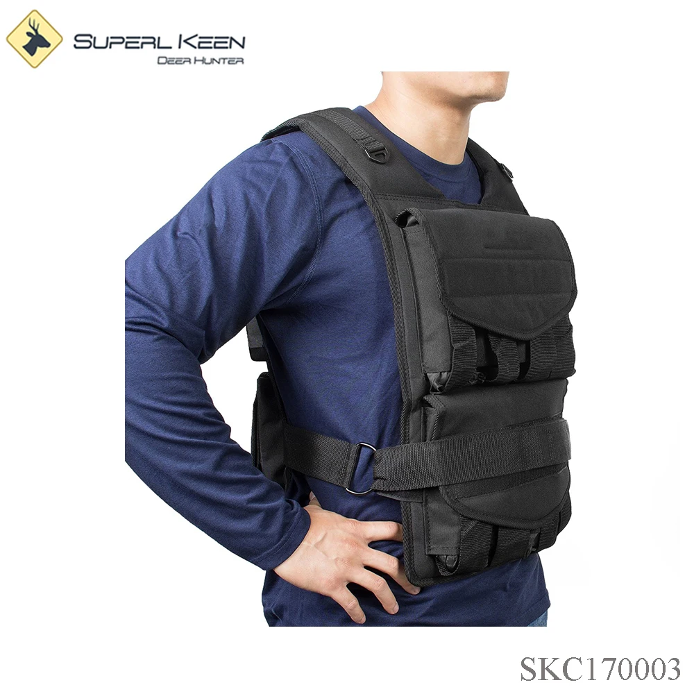 
New Black Bullet Proof Tactical Adjustable Weighted Vest 