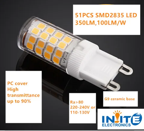 3.5 Вт 4 Вт светодиодная лампа g9 110-240 В СВЕТОДИОДНЫЕ лампы накаливания CE ROHS ламп освещения