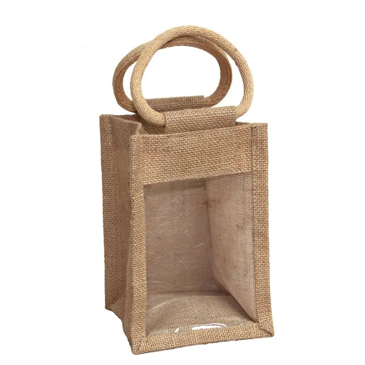 
New fashion cheap pattern printed jute material tote jute bag, Wholesale high quality jute bag 