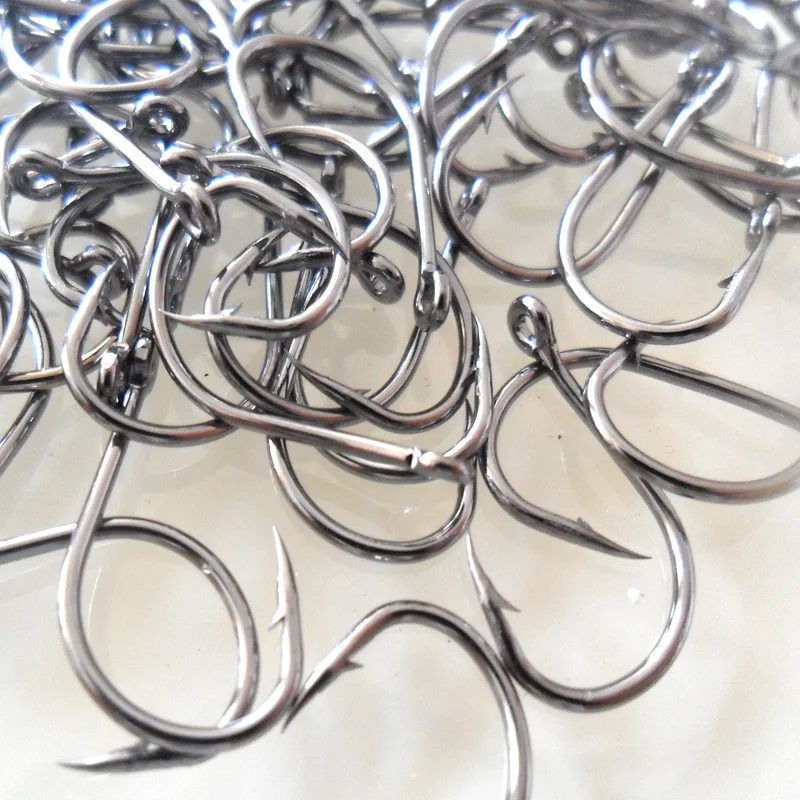 500pcs/set mixed size 3~12 high carbon steel carp fishing hooks pack with hole with Retail Original box Jigging Bait