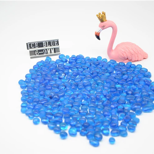 Popular oceanic blue 6-9mm glass perlen aquarium seeds in stock