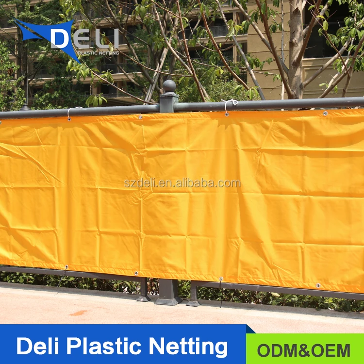 Polyester+PU coating 160 GSM privacy screen mesh for Balcony garden