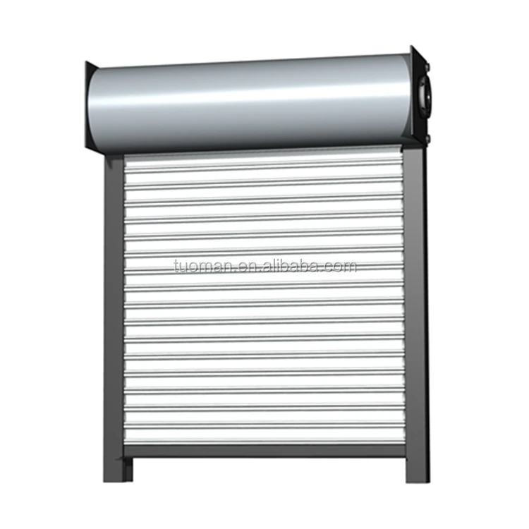 TOMA powder coated aluminium typhoon roller shutter door electric rolling up door