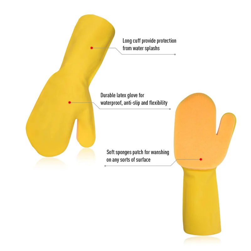 BONNY Bath Gloves Sponge Cleaning Gloves With Sponge