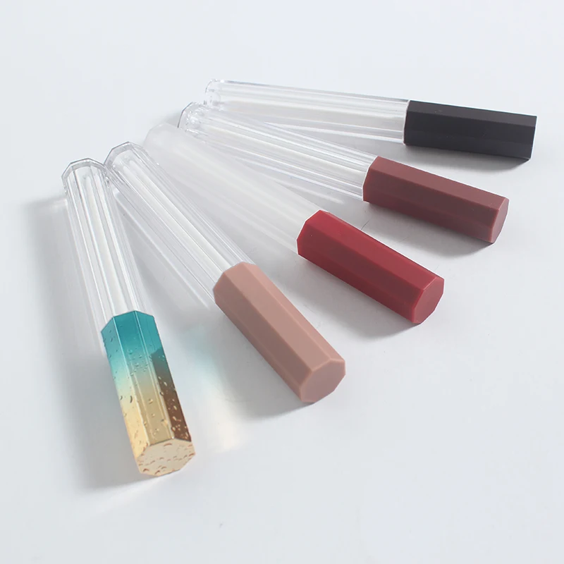 wholesale octagonal lip gloss tube matte cosmetics lip tube