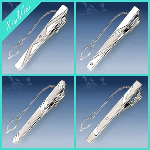 
Custom & Wholesale Cheap Neck Tie Clips Silvery Formal Business Mens Tie Bars 