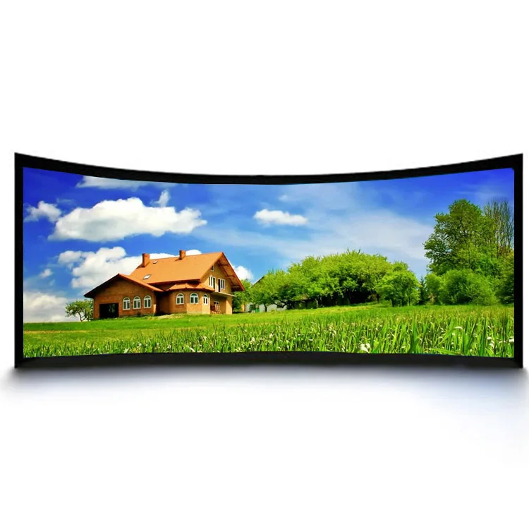 200 Inch Curved Fixed Frame projector Screen Curved Projection Screen Curved Projector Screen