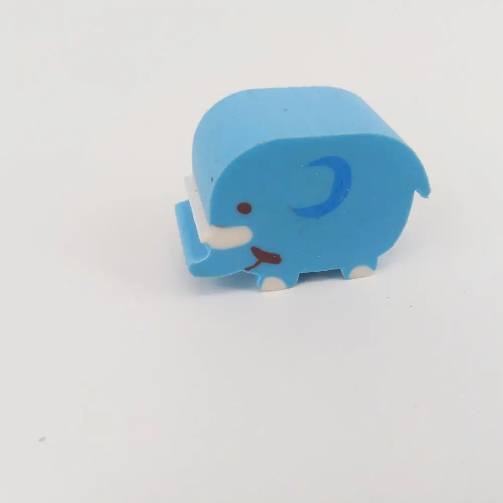 School supply little cartoon cute blue elephant eraser for students