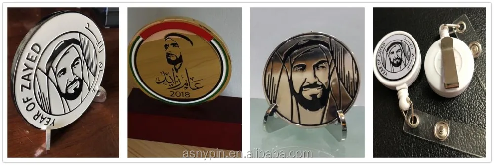 
UAE eagle falcon design round metal paper clip bookmark 