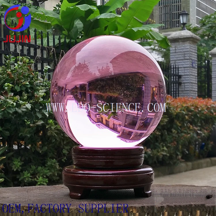 Pink Globe Professional Glass Crystal Ball Sphere 100mm 300mm ect