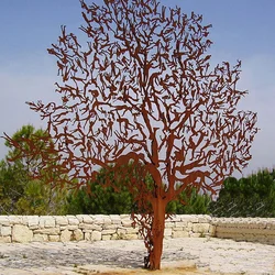 Metal Sculpture People tree Corten Steel Statue for sale