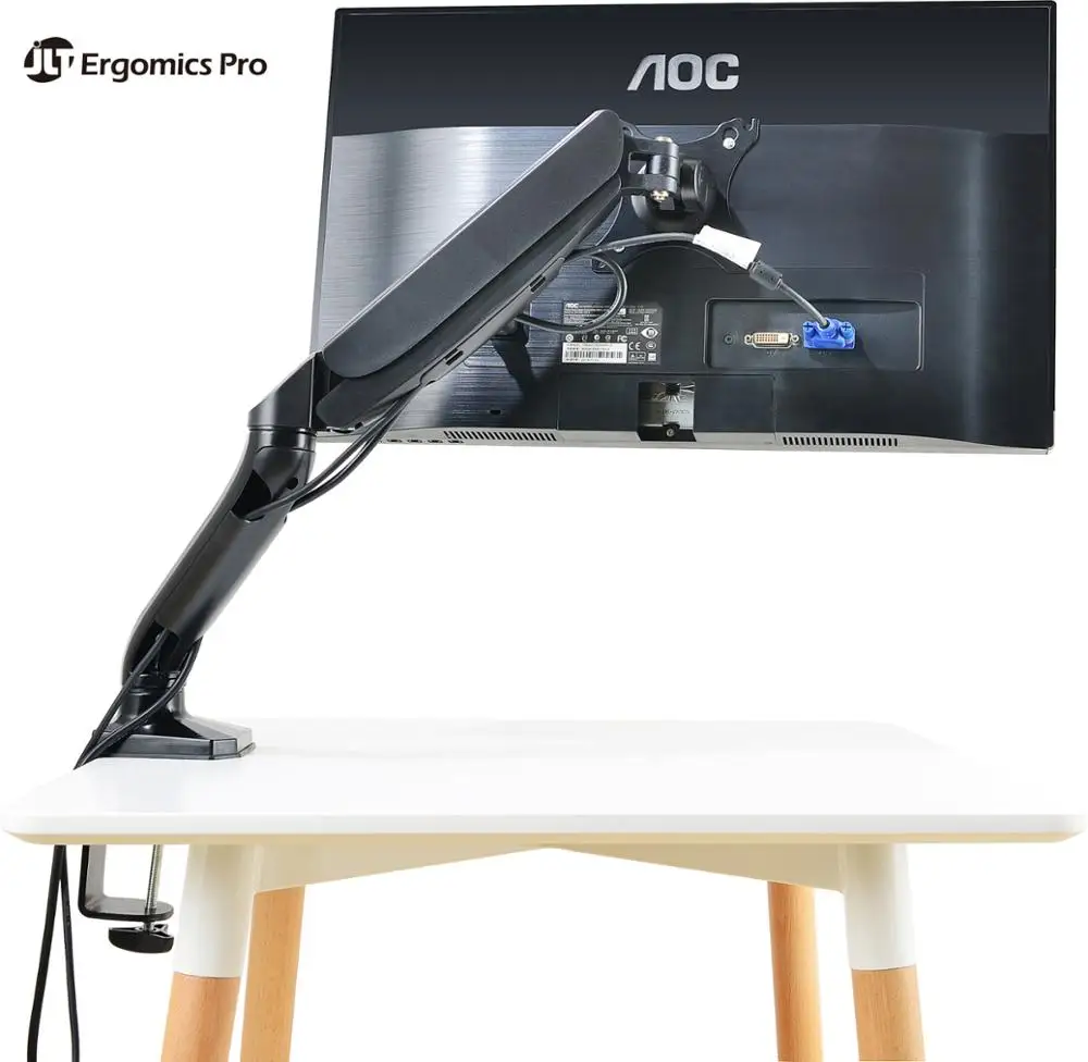 Full motion Gas spring lcd monitor mount for 17' - 27 LED LCD Flat Panel TVs