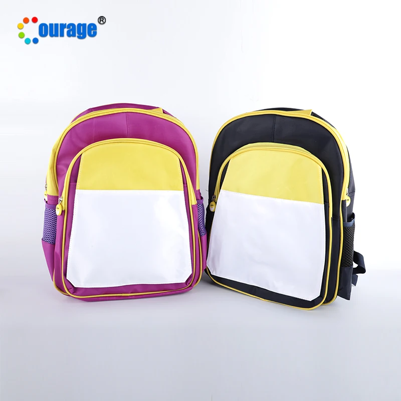 Sublimation use canvas polyester nylon students backpack student schoolbag