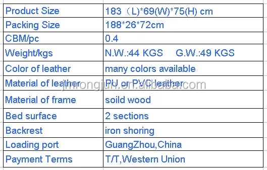 Modern design used Beauty Couch/Stationary Tables Spa Couch table de massage