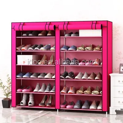 Professional Manufacturer Shoe Rack Cheap 10 Tier Non-woven Shoe Racks Storage Stands