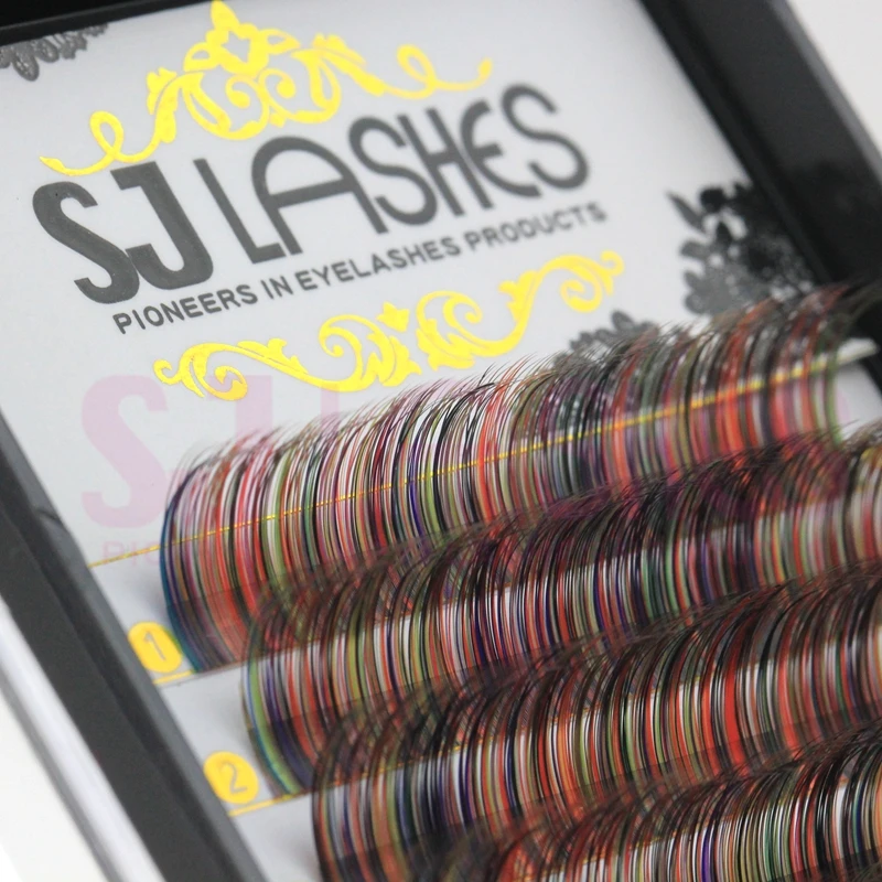 Смешанные Цветные Ресницы 0.10С Ресницы Bis Premium Mink