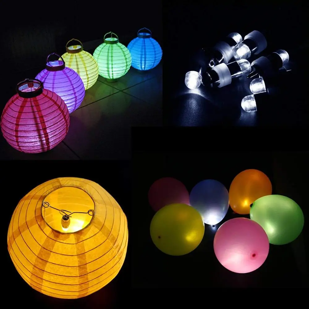 3pcs 1.5V LR41 Micro Battery Operated Waterproof Single Mini LED Lights for Crafts, Balloons, Paper Lanterns, Glass Bottle