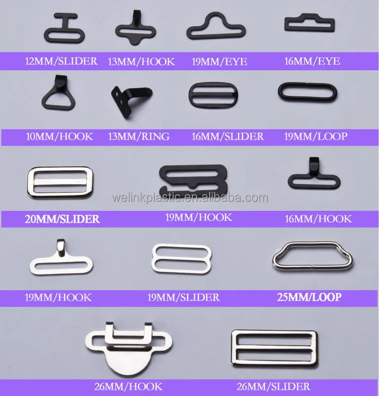 Black Color Metal Bow Tie Hook Tie Adjuster Bow Tie Hardware