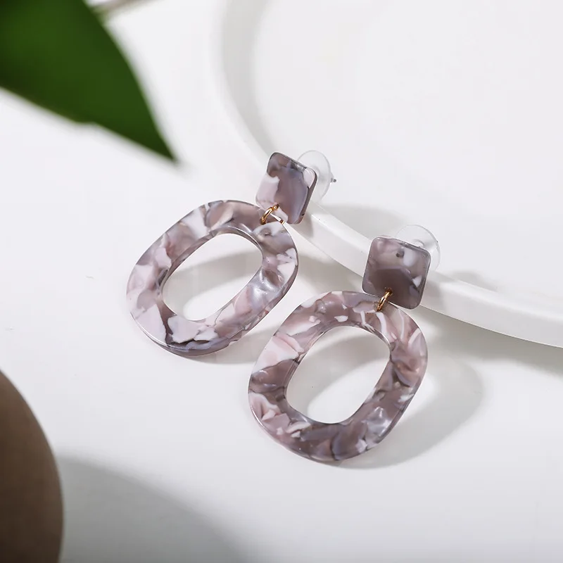 Wholesale accessories jewelry  exaggerated geometry  acetate and plate wild jewelry for women