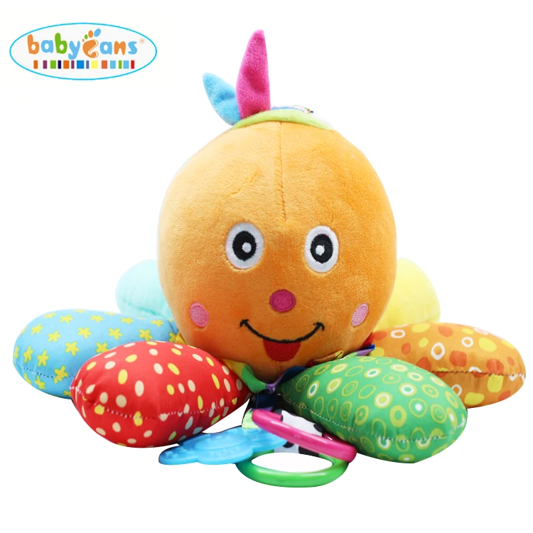 New design Hot Selling Soft Plush Hanging Baby Musical Octopus Toy For Kids