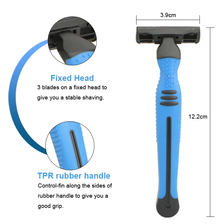 Cheap 3 blade razor disposable shaving machine man shaving razor
