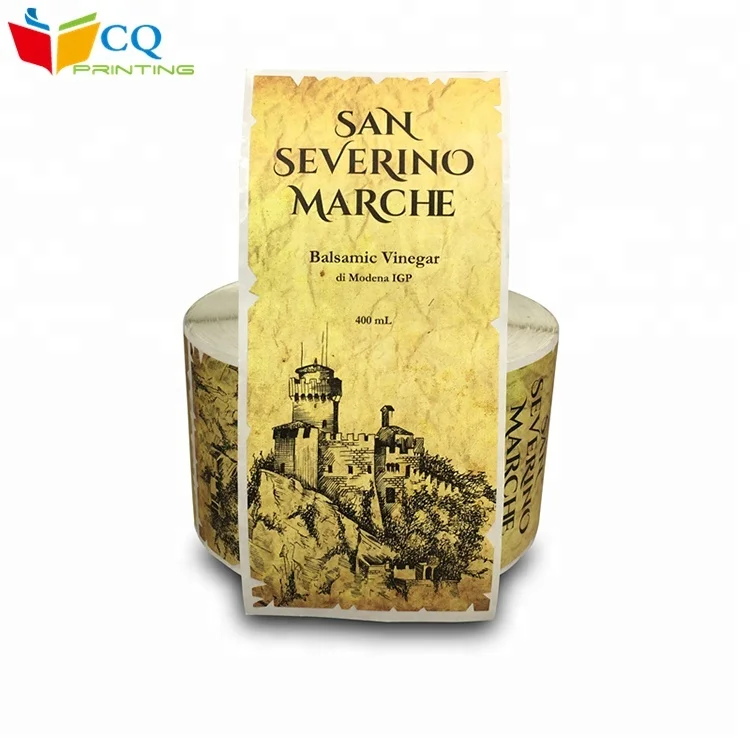 Hot sale Professional factory designed wine bottle packaging rolled label sticker  wine bottle sticker label in roll