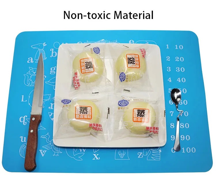 wholesale custom printing antislip heat-resistant food grade baby disposable silicone place mat for kids