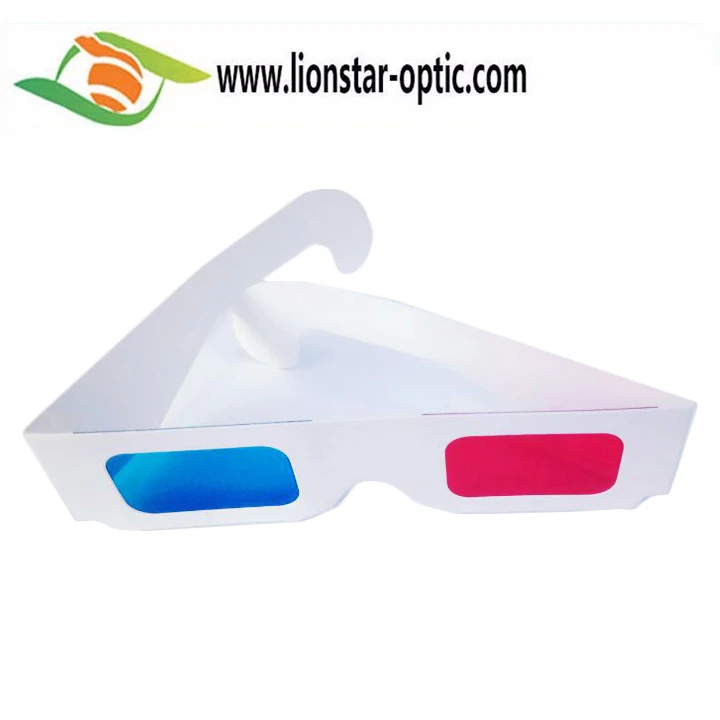 2021 индивидуальные брендовые бумажные 3d-очки Anaglphy 3D очки для фотосъемки красные и синие