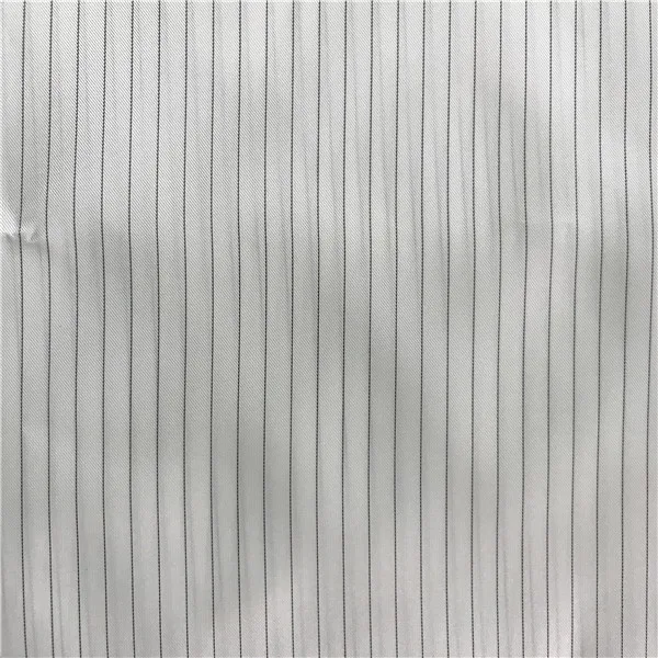 99 Polyester 1 Carbon ESD Antistatic Fabric 5mm Stripe 90GSM