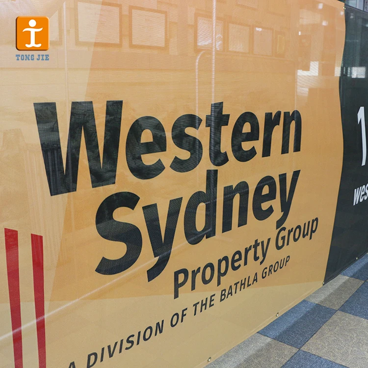 Event cheap Vinyl Mesh Fence,Weight fencing banner, vinyl coated polyester scrim mesh banner material with pvc