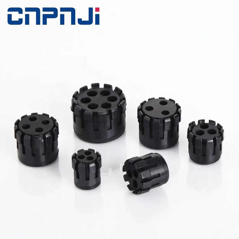 6 Holes EPDM Rubber Seals Washer Anti Weakacid Multiple Wiring Insert Polyamide Cable Glands IP68 Nylon Cable Gland M25
