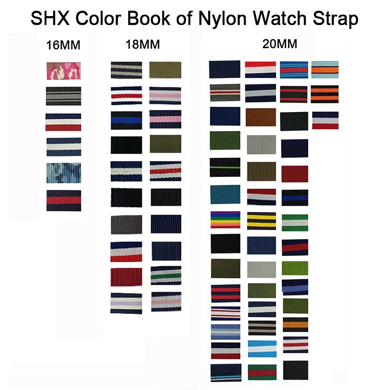 18mm 20mm 22mm 24mm Custom Camouflage One Piece Bronze Plated one piece Zulu Nylon Watch Strap Band