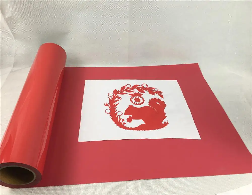 China wholesale red PVC heat transfer vinyl for custom t shirt printing