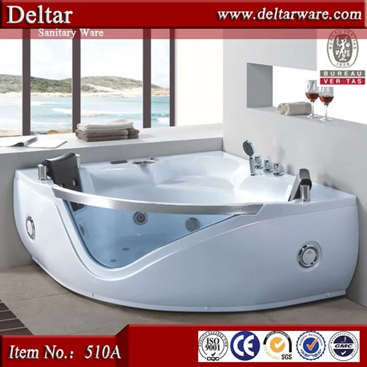 Bathroom Corner Double Bathtub with tv Two Person Indoor Bath Tub